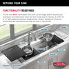 45” Workstation Undermount Single Bowl 16 Gauge Stainless Steel Kitchen Sink with 2-Tier WorkFlow™ Ledge and Accessories